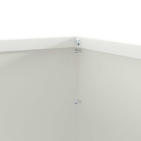 VidaXL Krawężnik do trawnika 6 pcs Biały 50 x 50 x 13 cm Stal