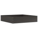 VidaXL Krawężnik do trawnika 6 pcs Czarny 60 x 60 x 13 cm Stal