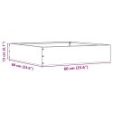 VidaXL Krawężnik do trawnika 6 pcs Czarny 60 x 60 x 13 cm Stal