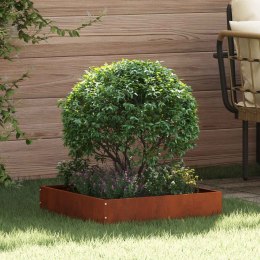 VidaXL Krawężnik do trawnika 6 pcs Rdzawy 50 x 50 x 13 cm