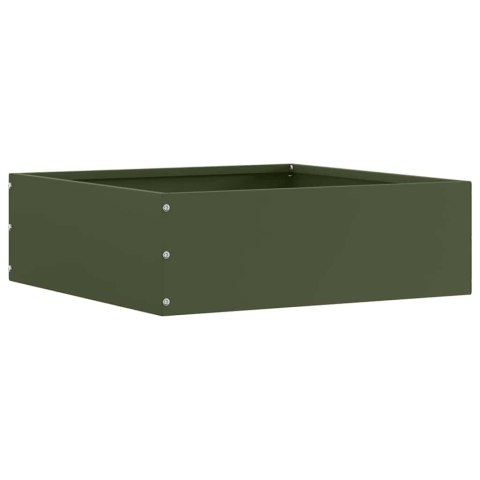 VidaXL Krawężnik do trawnika 6 pcs Zielony oliwkowy 40 x 40 x 13 cm