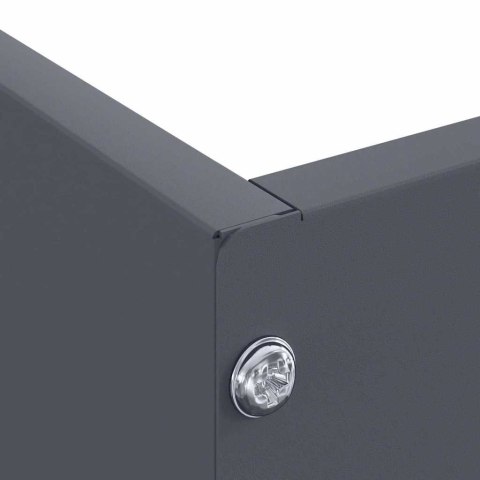 VidaXL Krawężnik do trawnika Antracyt 60 x 60 x 13 cm Stal