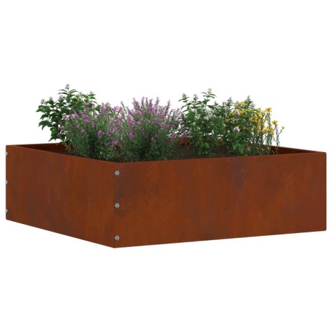 VidaXL Krawężnik do trawnika Rdzawy 40 x 40 x 13 cm
