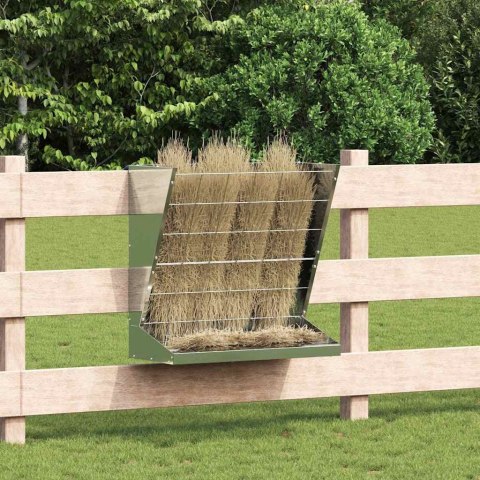 VidaXL Skrzynka na siano Srebrny 71 x 33 x 70 cm Stal Galwanizowana