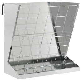 VidaXL Skrzynka na siano Srebrny 71 x 33 x 70 cm Stal Galwanizowana