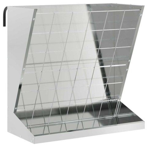 VidaXL Skrzynka na siano Srebrny 71 x 33 x 70 cm Stal Galwanizowana
