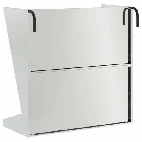 VidaXL Skrzynka na siano Srebrny 71 x 33 x 70 cm Stal Galwanizowana