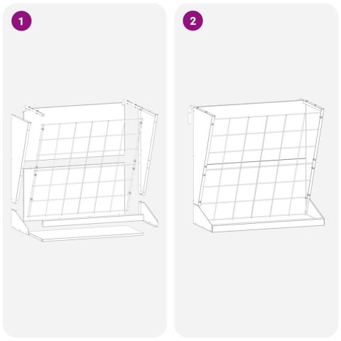 VidaXL Skrzynka na siano Srebrny 71 x 33 x 70 cm Stal Galwanizowana