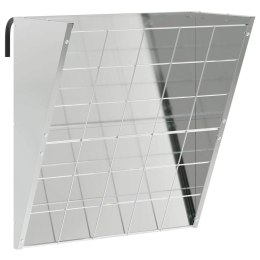 VidaXL Wiszący pojemnik na siano Srebrny 61 x 33 x 66 cm
