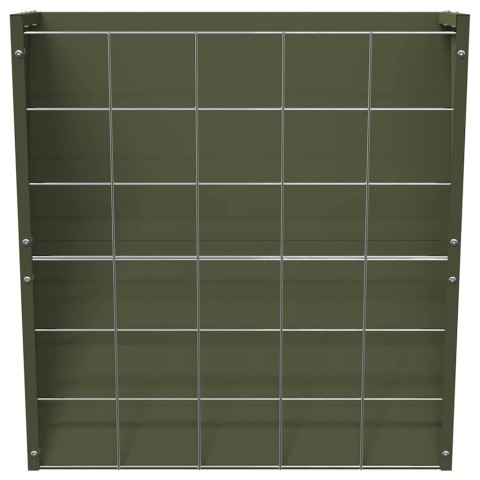 VidaXL Wiszący pojemnik na siano Zielony oliwkowy 61 x 33 x 66 cm