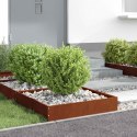 VidaXL Krawężnik do trawnika 6 pcs Rdzawy 60 x 60 x 13 cm