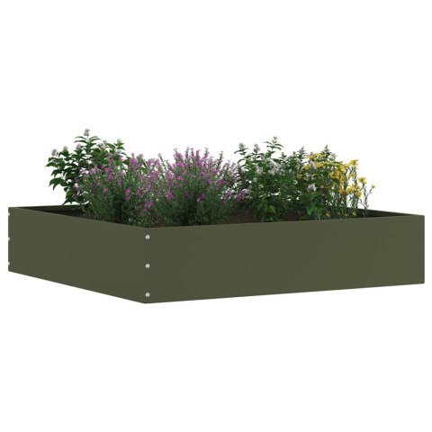 VidaXL Krawężnik do trawnika 6 pcs Zielony oliwkowy 60 x 60 x 13 cm