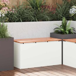 VidaXL Ławka ogrodowa Biały 80 x 40 x 43 cm Stal