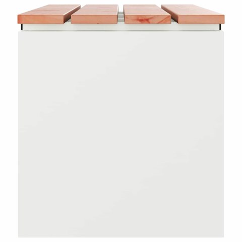 VidaXL Ławka ogrodowa Biały 80 x 40 x 43 cm Stal