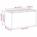 VidaXL Ławka ogrodowa Biały 80 x 40 x 43 cm Stal
