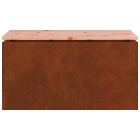VidaXL Ławka ogrodowa Rdzawy 80 x 40 x 43 cm stal kortenowska