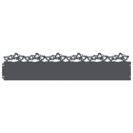 VidaXL Obrzeża trawnikowe 10 pcs Antracyt 103 x 0,05 x 22 cm Stal