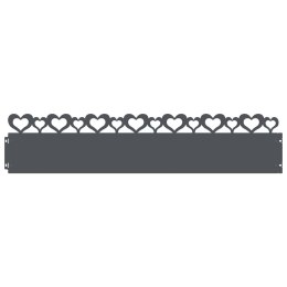 VidaXL Obrzeża trawnikowe 10 pcs Antracyt 103 x 0,05 x 22 cm Stal