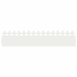 VidaXL Obrzeża trawnikowe 10 pcs Biały 103 x 0,05 x 22 cm Stal