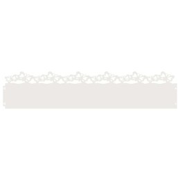 VidaXL Obrzeża trawnikowe 10 pcs Biały 103 x 0,05 x 22 cm Stal