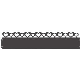 VidaXL Obrzeża trawnikowe 10 pcs Czarny 103 x 0,05 x 22 cm Stal