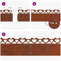 VidaXL Obrzeża trawnikowe 10 pcs Rdzawy 103 x 0,05 x 22 cm