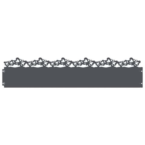 VidaXL Obrzeża trawnikowe 20 pcs Antracyt 103 x 0,05 x 22 cm Stal