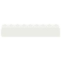VidaXL Obrzeża trawnikowe 20 pcs Biały 103 x 0,05 x 22 cm Stal