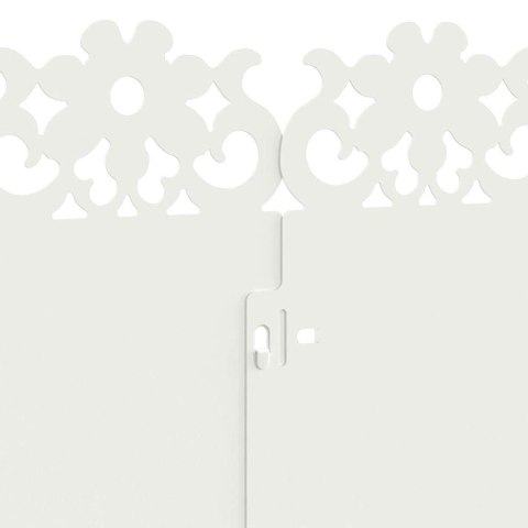 VidaXL Obrzeża trawnikowe 20 pcs Biały 103 x 0,05 x 22 cm Stal