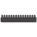 VidaXL Obrzeża trawnikowe 20 pcs Czarny 103 x 0,05 x 22 cm Stal