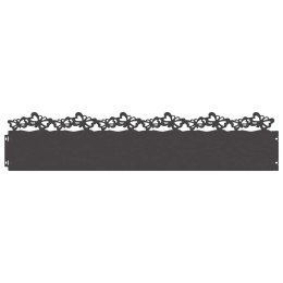 VidaXL Obrzeża trawnikowe 20 pcs Czarny 103 x 0,05 x 22 cm Stal