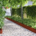 VidaXL Obrzeża trawnikowe 20 pcs Rdzawy 103 x 0,05 x 22 cm