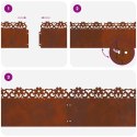 VidaXL Obrzeża trawnikowe 20 pcs Rdzawy 103 x 0,05 x 22 cm