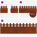 VidaXL Obrzeża trawnikowe 20 pcs Rdzawy 103 x 0,05 x 22 cm