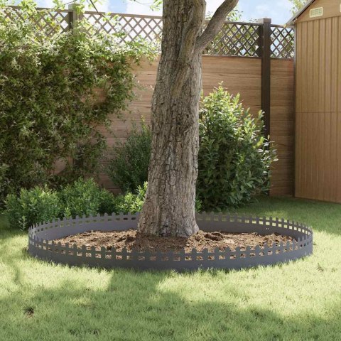 VidaXL Obrzeża trawnikowe 30 pcs Antracyt 103 x 0,05 x 22 cm Stal