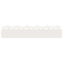 VidaXL Obrzeża trawnikowe 30 pcs Biały 103 x 0,05 x 22 cm Stal