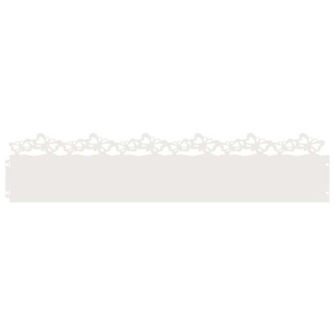 VidaXL Obrzeża trawnikowe 30 pcs Biały 103 x 0,05 x 22 cm Stal