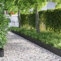 VidaXL Obrzeża trawnikowe 30 pcs Czarny 103 x 0,05 x 22 cm Stal