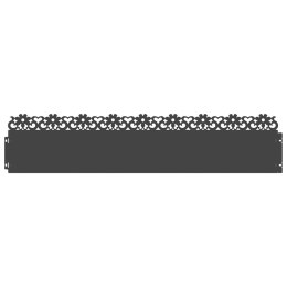 VidaXL Obrzeża trawnikowe 30 pcs Czarny 103 x 0,05 x 22 cm Stal