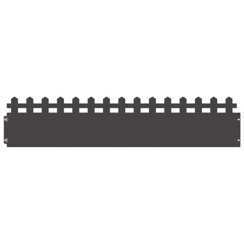 VidaXL Obrzeża trawnikowe 30 pcs Czarny 103 x 0,05 x 22 cm Stal
