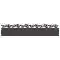 VidaXL Obrzeża trawnikowe 30 pcs Czarny 103 x 0,05 x 22 cm Stal