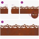 VidaXL Obrzeża trawnikowe 30 pcs Rdzawy 103 x 0,05 x 22 cm