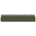VidaXL Obrzeża trawnikowe 30 pcs Zielony oliwkowy 103 x 0,05 x 22 cm