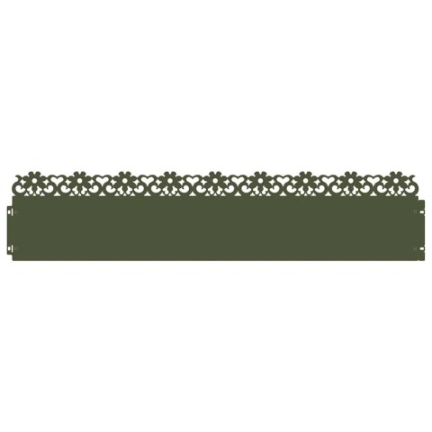 VidaXL Obrzeża trawnikowe 30 pcs Zielony oliwkowy 103 x 0,05 x 22 cm