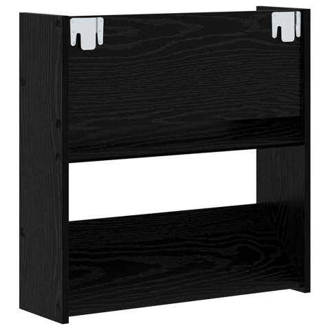 VidaXL Szafka na buty z półką Czarny Dąb 60 x 18 x 60 cm