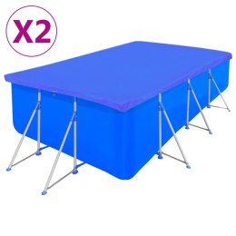 PLANDEKI NA BASEN 2SZT. PE PROSTOKĄTNE 90G/M² 394X207CM