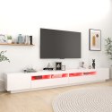 SZAFKA POD TV Z OŚWIETLENIEM LED BIAŁA 300X35X40CM