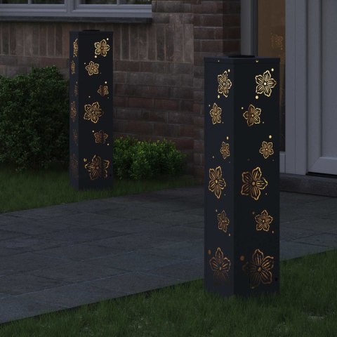 VidaXL Słoneczna LED lampa na ścieżkę 2 pcs Antracyt