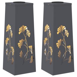 VidaXL Słoneczna LED lampa na ścieżkę 2 pcs Antracyt