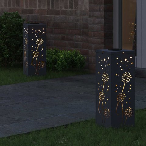 VidaXL Słoneczna LED lampa na ścieżkę 2 pcs Antracyt
